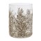 Homeroots 8" Brown And Clear Botanical Leaf Glass Tabletop Pillar Candle Holder 634840 - alternate 1
