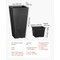 Vevor Tall Planter Set of 2 Square Tapered Planters 22 in for Outdoor Indoor, 2PK KD9942 - alternate 3