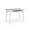 Homeroots 44" White and Gray Writing Desk With Three Drawers 543786 - alternate 1