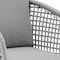 Homeroots 40" Light Gray Metal Swivel Outdoor Counter Height Bar chair with Footrest 571181 - alternate 6