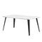 Homeroots 63" White and Black Faux Marble and Metal Dining Table 568213 - alternate 3
