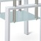 Homeroots 20" Clear and White Glass and Metal Square End Table With Shelf 635680 - alternate 3
