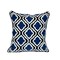 Homeroots 20" Blue and White Geometric Cotton Throw Pillow 529288 - alternate 3
