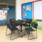 Regency Square Kee Adjustable Classroom Table W/ 4 Zeng Stack Chairs, 30 in W, 30 in L, Neo Walnut TB3030NWAPBK44BK - alternate 3