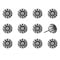 Homeroots 1.5" X 1.5" X 1.5" White Black And Silver Knobs, 12PK 321665 - alternate 3
