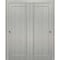 Sartodoors Closet Bypass Interior Door, 60" x 84", Gray QUADRO4111DBD-KS-6084 - alternate 1