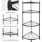 Simple Deluxe YSSOA 4 Tier Corner Display Rack Multipurpose Metal Shelving Unit, Bookcase Storage Rack Plant Stand HKSHLFCORN124304B - alternate 3