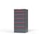 Strong Hold 6 drawer cabinet - (1x 5ft, 1x 7ft, 4x 9ft) - Red accents - Keyed Different S3060-PPDAS-0601DS - alternate 3