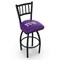 Holland Bar Stool Co 30" Blk Wrinkle TCU Swivel Bar Stool, Jailhouse Back L01830TexChr - alternate 1