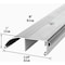 M-D Building Products Building Products 3-3/8'' x 1'' x 36'' Silver Aluminum & Vinyl High-Profile Outswing Door Threshold 8631 - alternate 2