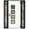 Vdomdoors Aluminum Door Cynex 6106 Dark Stone Entry Steel Metal Modern Painted W12+36+12xH80 Left Inswing CYNEX6106EXD-DARK-W12+36+12xH80-LH-I - alternate 4