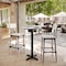 Flash Furniture 24" RND Tabletop, Seamless Surface Technology, White Faux Marble with 22x22 Black Bar Height X-Base ST-RD24-WHMAR-T2222B-GG - alternate 5