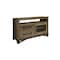 Homeroots 51" Brown Solid Wood Cabinet Enclosed Storage Distressed TV Stand 528720 - alternate 1