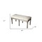 Homeroots 42in Silver Upholstered 100% Cotton Entryway Bench 389198 - alternate 2