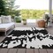 Homeroots 8' X 10' Black And Ivory Abstract Washable Indoor Outdoor Area Rug 613617 - alternate 3