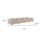 Homeroots 179" Beige Top Grain Leather Reclining Metal USB Sofa 720317 - alternate 4