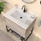 Whitehaus Collection 31 in Countertop Vanity Sink with Integrated Rectangular Bowl, Single Faucet Drilling and Overflow WHCS3122-1H - alternate 2