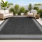 Jonathan Y Lucia Classic Diamond Border Black/Gray 3 ft. x 5 ft. Indoor/Outdoor Area Rug SMB207G-3 - alternate 1