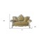 Homeroots 70in Golden Yellow And Pearl Faux Leather Loveseat and Toss Pillows 515711 - alternate 4