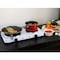 Megachef Electric Easily Portable Ultra Lightweight Dual Burner Cooktop Buffet Range in Sleek White MC-2012B - alternate 2