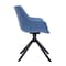 Leisuremod Markley Modern Leather Dining Swival Arm Chair in Light Blue ESCBL-26-BU - alternate 2