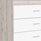 Homeroots 32" White and Gray Three Drawer Dresser 544036 - alternate 3