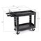Neiko Utility Cart, 500 Pound Service cart with Wheels, Adjustable Handle Black Plastic Push Cart 53051A - alternate 6