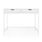 Homeroots 40" White Solid Wood Writing Desk With Two Drawers 389450 - alternate 2