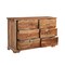 Homeroots 60" Brown Solid Wood Live Edge Six Drawer Double Dresser 552246 - alternate 7
