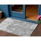 Homeroots 3' X 5' Gray And Ivory Abstract Washable Indoor Outdoor Area Rug 612743 - alternate 1