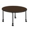 Regency Round Kee Height Adjustable Mobile Classroom Activity Table, 48 in W, 48 in L, Neo Walnut TB48RNDNWAPCGY - alternate 3