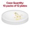 Smarty Had A Party 8.5" White with Gold Floral Round Plastic Appetizer/Salad Plates, 120PK 218WHG-CASE - alternate 5