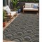 Homeroots 5' X 8' Black Ivory And Gold Geometric Washable Indoor Outdoor Area Rug 615183 - alternate 1