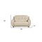 Homeroots 69in Beige And Black Faux Leather Love Seat 329508 - alternate 3