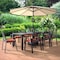 Leisuremod Chelsea Aluminum Outdoor Dining Table 87 With 8 Chairs and Cushions, Orange CC20-T87BL-8OR - alternate 4