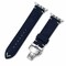 Elegani Band Compatible with Apple Watch 44mm, Dark Blue, Silver, Black, Rose Gold, Yellow Gold Buckle SDQR-DBLU-44 - alternate 1