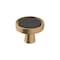 Amerock Mergence 1-3/8 in 35 mm Diameter Matte Black/Champagne Bronze Cabinet Knob BP36857FBCZ - alternate 1