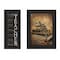 Homeroots Set Of Two School Black Framed Print Wall Art, 2PK 405670 - alternate 1