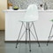 Leisuremod Cresco Acrylic Barstool - Modern ABS Plastic Counter Stool with Steel Legs & Footrest CRBL-30WG - alternate 2