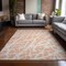 Homeroots 8' X 10' Peach and Ivory Abstract Washable Non Skid Indoor Outdoor Area Rug 559295 - alternate 5