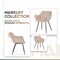 Leisuremod Markley Modern Leather Dining Arm Chair in Taupe, 2PK EC26TP2 - alternate 4