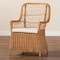 Bali & Pari Teresa Bohemian Light Honey Scalloped Rattan Arm Chair 250-13953-ZORO - alternate 2