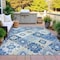 Homeroots 5' X 8' Blue Beige And Sky Blue Southwestern Washable Indoor Outdoor Area Rug 632258 - alternate 1