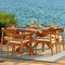 Panama Jack Outdoor Panama Jack Bali Teak 7-Piece Square Dining Table with Cushions PJO-3601-NAT-7DA-CUSH - alternate 1