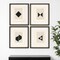 Homeroots Set Of Four Geometrics I Black Framed Print Wall Art, 4PK 525391 - alternate 3
