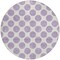 Homeroots 8' Lavender And Ivory Round Polka Dot Washable Indoor Outdoor Area Rug 614913 - alternate 3
