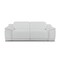 Homeroots 86" White Italian Leather USB Reclining Sofa With Silver Legs 476525 - alternate 1