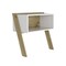 Homeroots 24" White and Oak Faux Wood Nightstand 478270 - alternate 1