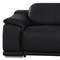 Homeroots 134" Black Top Grain Leather Reclining USB Sofa And Storage 643704 - alternate 3