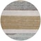 Homeroots 8' Brown Ivory And Blue Round Abstract Washable Indoor Outdoor Area Rug 615274 - alternate 2